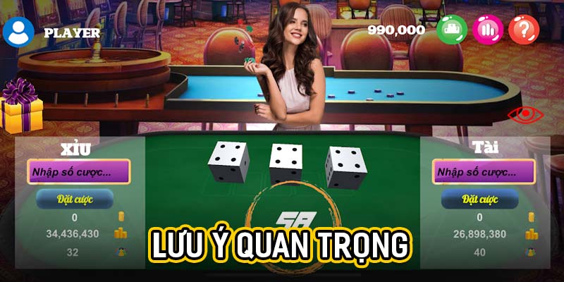 Lưu ý quan trọng